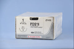 Suture with Needle PDS II Absorbable Uncoated Violet Suture Monofilament Polydioxanone Size 1 18 Inch Suture 1-Needle 36 mm Length 1/2 Circle Taper Point Needle