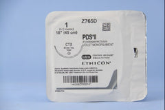 Suture with Needle PDS II Absorbable Uncoated Violet Suture Monofilament Polydioxanone Size 1 18 Inch Suture 1-Needle 48 mm Length 1/2 Circle Taper Point Needle