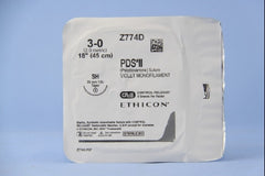 Suture with Needle PDS II Absorbable Uncoated Violet Suture Monofilament Polydioxanone Size 3 - 0 18 Inch Suture 1-Needle 26 mm Length 1/2 Circle Taper Point Needle