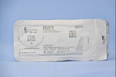 Suture with Needle PDS II Absorbable Uncoated Violet Suture Monofilament Polydioxanone Size 0 36 Inch Suture 1-Needle 48 mm Length 1/2 Circle Blunt Point Needle