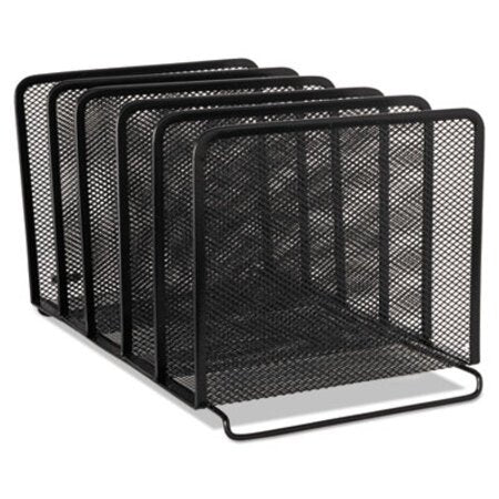 Rolodex™ Mesh Stacking Sorter, 5 Sections, Letter to Legal Size Files, 8.25" x 14.38" x 7.88", Black