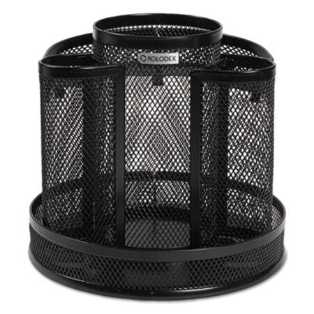 Rolodex™ Wire Mesh Spinning Desk Sorter, Black