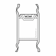 O&M Halyard Inc Telemetry Pouch Clear-View™ 6 X 6-1/4 Inch, Chest and Neck Ties, Water Resistant, Re-sealable Pouch Closures, White with Clear Front Panel Telemetry Unit
