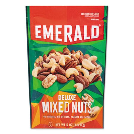 Emerald® Deluxe Mixed Nuts, 5 oz Pack, 6/Carton
