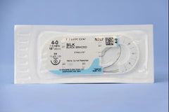 Suture with Needle Perma-Hand Nonabsorbable Coated Black Suture Braided Silk Size 4 - 0 18 Inch Suture 1-Needle 13 mm Length 1/2 Circle Taper Point Needle
