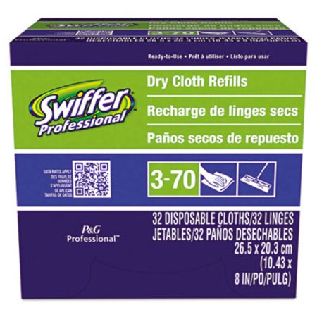 Swiffer® Dry Refill Cloths, White, 10 5/8" x 8", 32/Box, 6 Boxes/Carton