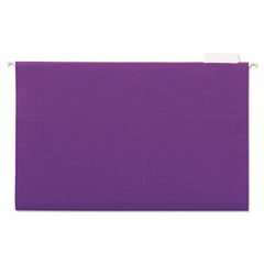 Universal® Deluxe Bright Color Hanging File Folders, Legal Size, 1/5-Cut Tab, Violet, 25/Box