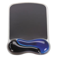 Kensington® Duo Gel Wave Mouse Pad Wrist Rest, Blue