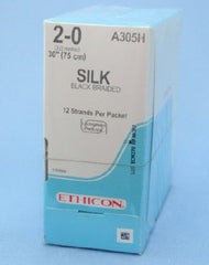 Suture without Needle Perma - Hand SUTUPAK Braided Silk Nonabsorbable Coated Size 2 - 0 30 Inch Suture