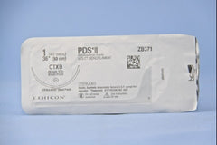 Suture with Needle PDS II Absorbable Uncoated Violet Suture Monofilament Polydioxanone Size 1 36 Inch Suture 1-Needle 48 mm Length 1/2 Circle Blunt Point Needle
