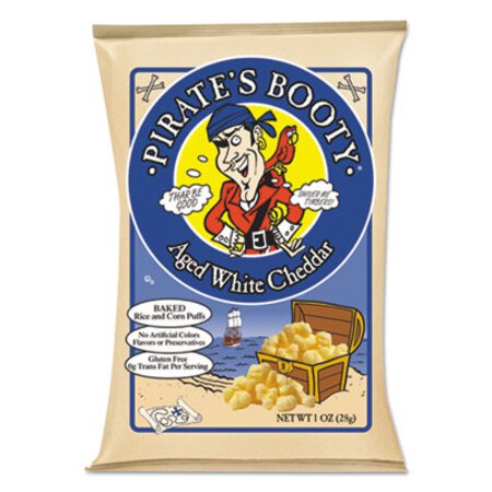 s Booty® Puffs, Aged White Cheddar, 1 oz Bag, 24/Carton