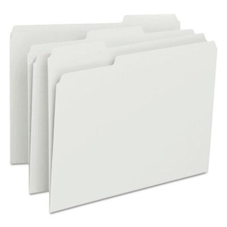 Smead® Colored File Folders, 1/3-Cut Tabs, Letter Size, White, 100/Box