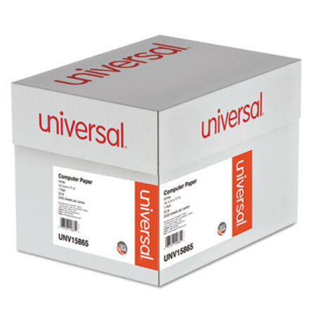 Universal® Printout Paper, 1-Part, 20lb, 14.88 x 11, White, 2, 400/Carton