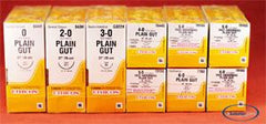 Suture with Needle Absorbable Uncoated Undyed Suture Plain Gut Size 3 - 0 27 Inch Suture 1-Needle 26 mm Length 1/2 Circle Taper Point Needle