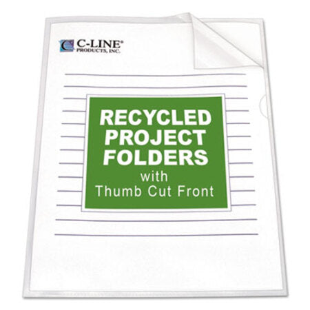 C-Line® Poly Project Folders, Letter Size, Clear, 25/Box