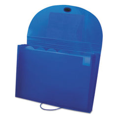 C-Line® Expanding Files, 1.63" Expansion, 7 Sections, Letter Size, Blue