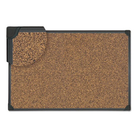 Universal® Tech Cork Board, 48 x 36, Cork, Black Frame