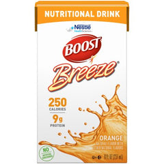 Nestle Healthcare Nutrition Oral Supplement Boost Breeze® Orange Flavor Ready to Use 8 oz. Carton