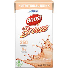 Nestle Healthcare Nutrition Oral Supplement Boost Breeze® Peach Flavor Ready to Use 8 oz. Carton