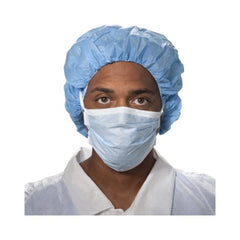O&M Halyard Inc Surgical Mask Soft Touch II Pleated Tie Closure One Size Fits Most Blue NonSterile Not Rated