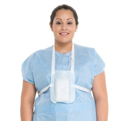 O&M Halyard Inc Telemetry Pouch Standard Size, Chest and Neck Straps, NonWoven Material, Velcro® Closures, Blue with White Straps, Lightweight Telemetry Unit