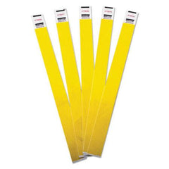 Advantus Crowd Management Wristbands, Sequentially Numbered, 10 x 3/4, Yellow, 100/Pack
