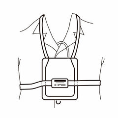 O&M Halyard Inc Telemetry Pouch Teclin® Universal Size, Chest and Neck Straps, Moisture Resistant Teclin™, Foam Inner Liner, Velcro® Strap Closures, White Telemetry Unit