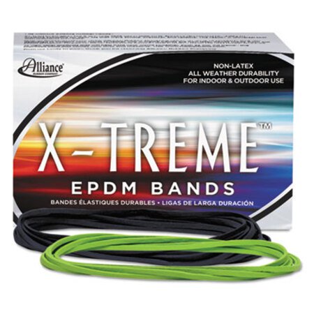 Alliance® X-Treme Rubber Bands, Size 117B, 0.08" Gauge, Lime Green, 1 lb Box, 200/Box