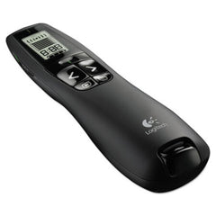 Logitech® R800 Wireless Laser Presentation Remote w/LCD Display, 100 ft Range, Matte Black