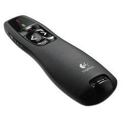 Logitech® R400 Wireless Presentation Remote with Laser Pointer, 50 ft. Range, Matte Black