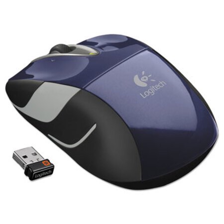 Logitech® M525 Wireless Mouse, 2.4 GHz Frequency/33 ft Wireless Range, Left/Right Hand Use, Blue