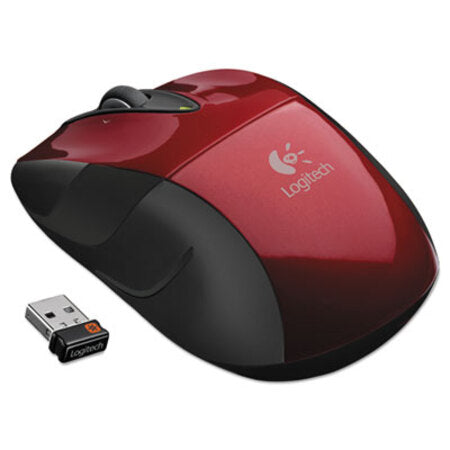 Logitech® M525 Wireless Mouse, 2.4 GHz Frequency/33 ft Wireless Range, Left/Right Hand Use, Red