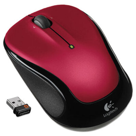 Logitech® M325 Wireless Mouse, 2.4 GHz Frequency/30 ft Wireless Range, Left/Right Hand Use, Red