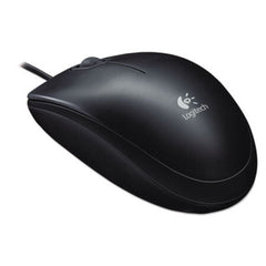 Logitech® B100 Optical USB Mouse, USB 2.0, Left/Right Hand Use, Black