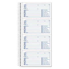 TOPS™ Spiralbound Message Book, 2 3/4 x 5, Two-Part Carbonless, 200/Book