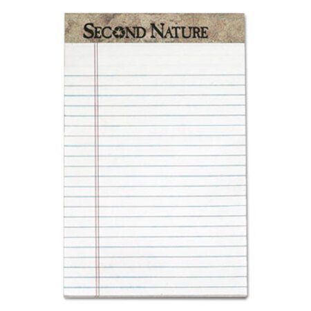 TOPS™ Second Nature Recycled Ruled Pads, Narrow Rule, 5 x 8, White, 50 Sheets, Dozen