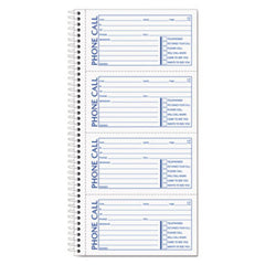 TOPS™ Spiralbound Message Book, 2 3/4 x 5, Two-Part Carbonless, 400/Book