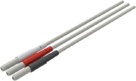 3M ECG Cable Leadwire 3M™ Red Dot™ DIN, 3 Lead, 24 Inch Snap, Black / White / Red