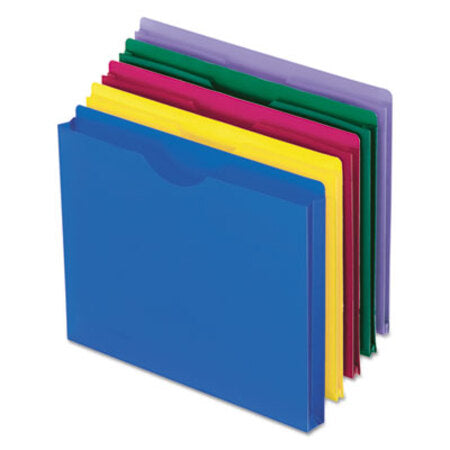 Pendaflex® Poly File Jackets, Straight Tab, Letter Size, Assorted Colors, 10/Pack