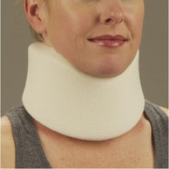 DeRoyal Cervical Collar DeRoyal® Low Contoured / Medium Density Adult Small One-Piece 2-1/2 Inch Height 18 Inch Length