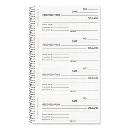 Rediform® Money and Rent Unnumbered Receipt Book, 5 1/2 x 2 3/4, Two-Part, 200 Sets/Book