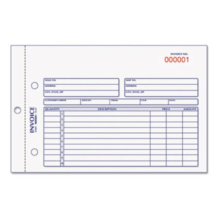 Rediform® Invoice Book, 5 1/2 x 7 7/8, Carbonless Duplicate, 50 Sets/Book