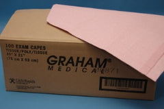 Graham Medical Products Exam Cape Mauve One Size Fits Most Front / Back Opening Without Closure Female