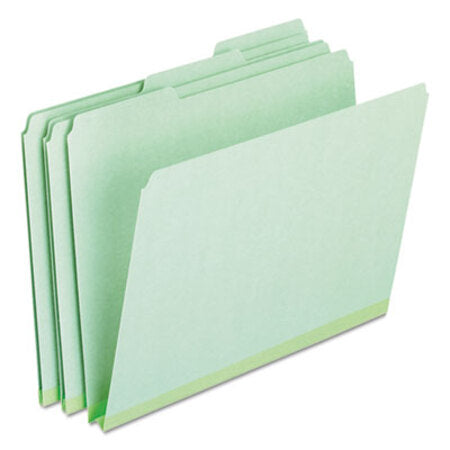 Pendaflex® Pressboard Expanding File Folders, 1/3-Cut Tabs, Letter Size, Green, 25/Box