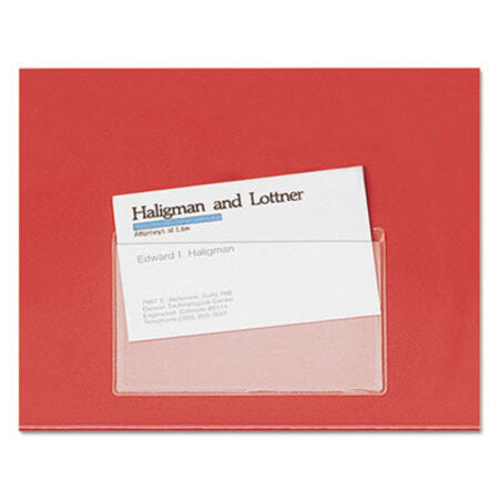 Cardinal® HOLD IT Poly Business Card Pocket, Top Load, 3 3/4 x 2 3/8, Clear, 10/Pack