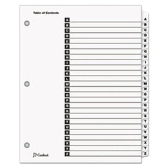 Cardinal® OneStep Printable Table of Contents and Dividers, 26-Tab, A to Z, 11 x 8.5, White, 1 Set