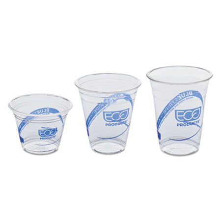 Eco-Products® BlueStripe 25% Recycled Content Cold Cups Convenience Pack, 9 oz, 50/PK