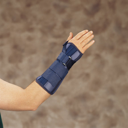 DeRoyal Wrist / Forearm Brace DeRoyal® Metal / Tietex Left Hand Black / Blue Medium