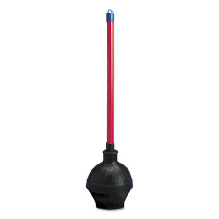 Boardwalk® Toilet Plunger, 18" Plastic Handle w/ 5 5/8" Dia Bowl, Red/Black, 6/Carton