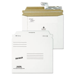 Quality Park™ Economy Disk/CD Mailer, Square Flap, Self-Adhesive Closure, 7.5 x 6.06, White, 100/Carton